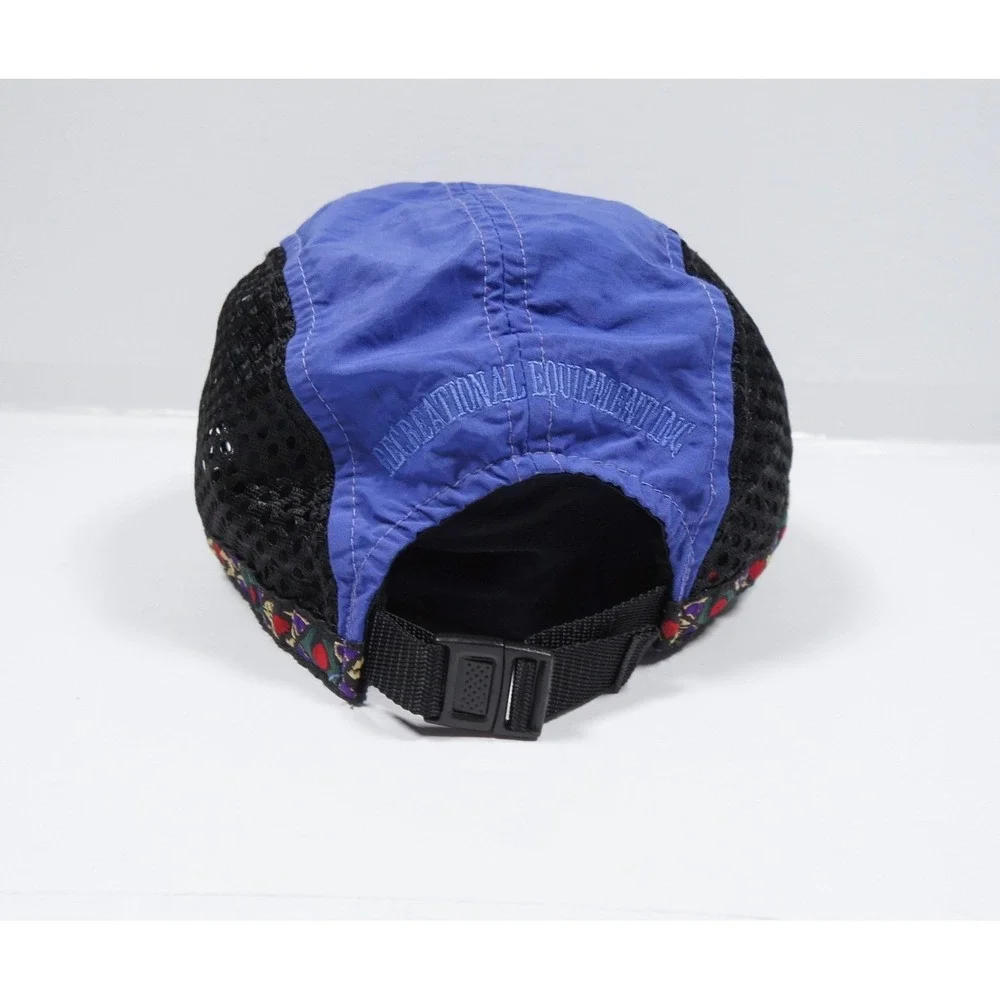Vintage REI Hat Kids Purple Black Mesh Outdoors Made in USA OSFA
